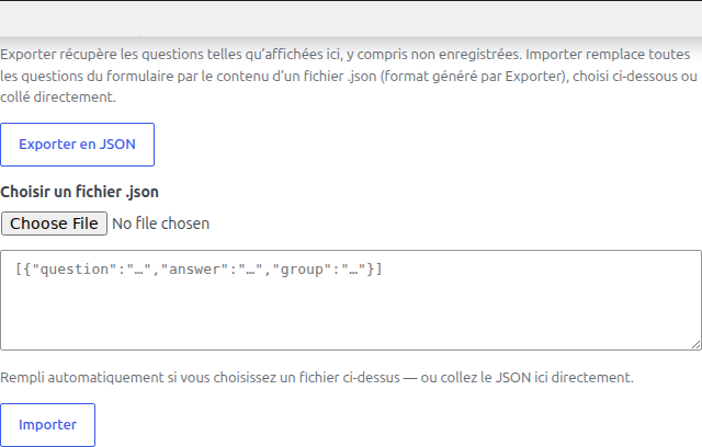 Bloc Importer / Exporter (JSON)